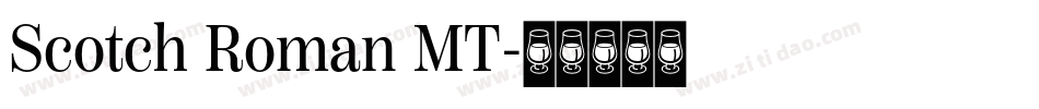 Scotch Roman MT字体转换